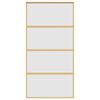 vidaXL Sliding Door Gold 102.5x205 cm Frosted ESG Glass and Aluminium