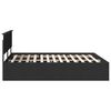 vidaXL Bed Frame with Headboard Black 200 x 200 cm Engineered Wood