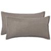 vidaXL Cushion Cover 2 pcs HOUTEN Light Grey 40 x 70 cm Boucl&eacute;