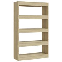 vidaXL Book Cabinet/Room Divider Sonoma Oak 80x30x135 cm Engineered Wood