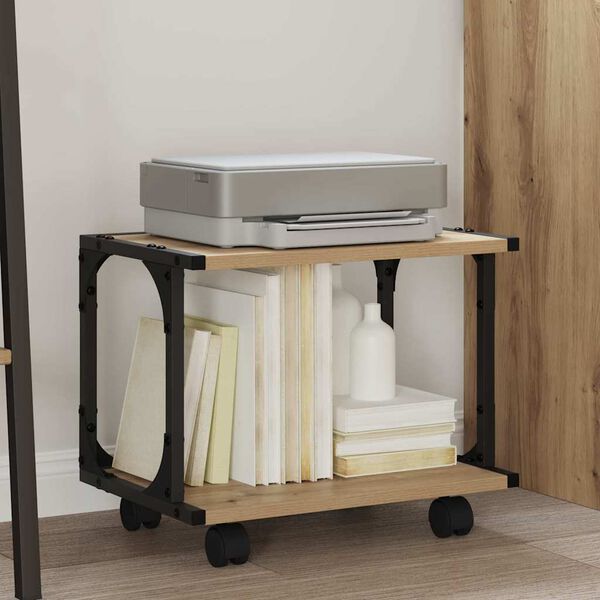 vidaXL Printer Stand Artisan Oak 41 x 28 x 33.5 cm Engineered Wood