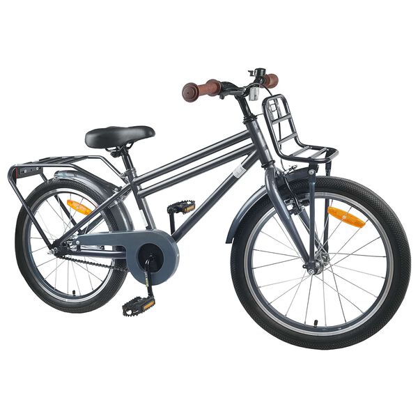 vidaXL Kids Bike 18'' for 5-7 Years Old Dark Grey