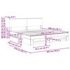 vidaXL Bed Frame with Headboard White 200 x 200 cm Engineered Wood