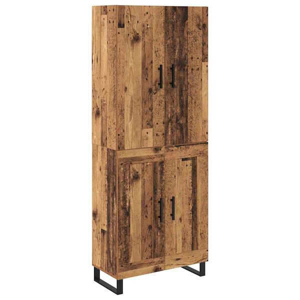 vidaXL Highboard 2 pcs Old Wood 69.5 x 34 x 180 cm