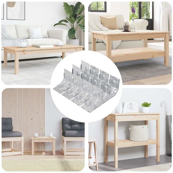 vidaXL Bracket 212 pcs Zinc-coated 106 x 55 x 1.5mm Steel