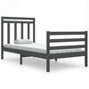 vidaXL Bed Frame without Mattress Grey 90x190 cm Single Solid Wood