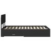 vidaXL Bed Frame with Headboard Black 120 x 200 cm Engineered Wood