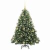 vidaXL Artificial Christmas Tree with 150 LEDs Green 120 cm PE and PVC