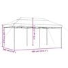 vidaXL Foldable Party Tent Pop-Up Burgundy 580x292x315 cm