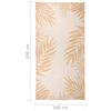 vidaXL Outdoor Flatweave Rug 100x200 cm Leaf Pattern