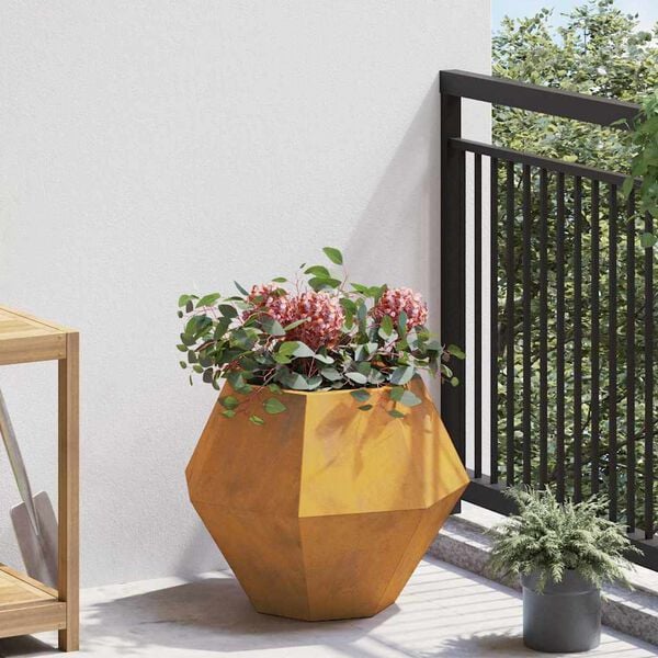 vidaXL Planter Rusty 50 x 50 x 40 cm Weathering Steel