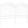 vidaXL Garden Fence Woerden 240 x 165 cm Powder-coated steel White