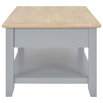 vidaXL Coffee Table Grey 100x50x41.5 cm Solid Wood Paulownia