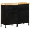 vidaXL Sideboard with 6 Drawers Rough Mango Wood