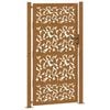 vidaXL Garden Gate 100x200 cm Weathering Steel Leaf Design