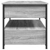 vidaXL Coffee Table Grey Sonoma 70x50x50 cm Engineered Wood and Metal