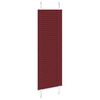 vidaXL Pleated Blind Bordeaux Red 45x150 cm Fabric Width 44.4 cm Polyester