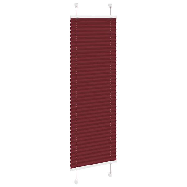 vidaXL Pleated Blind Bordeaux Red 45x150 cm Fabric Width 44.4 cm Polyester