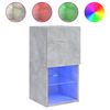 vidaXL TV Cabinets with LED Lights 2 pcs Concrete Grey 30.5x30x60 cm