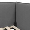 vidaXL Corner Bed Frame with Headboard Dark grey 90 x 190 cm Fabric
