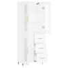 vidaXL Highboard White 69.5x34x180 cm Engineered Wood