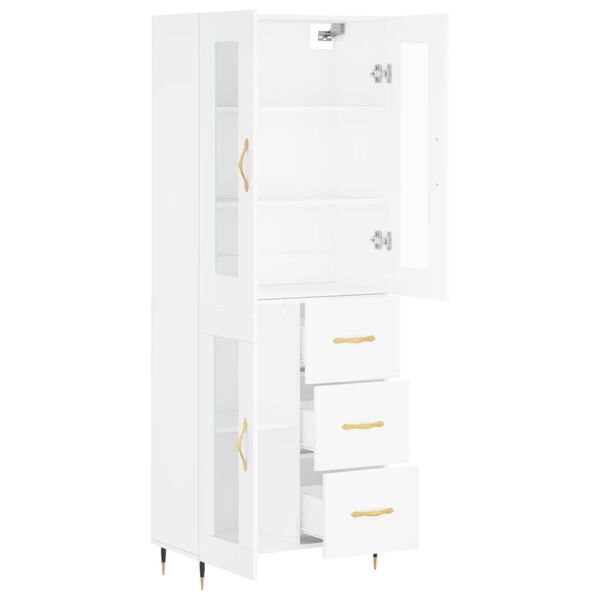 vidaXL Highboard White 69.5x34x180 cm Engineered Wood