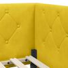 vidaXL Corner Bed Frame with Headboard Yellow 100 x 200 cm Velvet