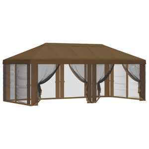 vidaXL Gazebo Cover with Sidewalls 6 x 3 m Taupe Polyester 190