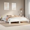 vidaXL Bed Frame without Mattress White 180x200 cm Super King Solid Wood Pine
