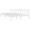 vidaXL Bed Frame without Mattress White Solid Wood 120x200 cm