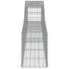 vidaXL Arched Gabion Baskets 3 pcs 400x30x40/60 cm Galvanised Iron