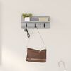 vidaXL Wall-Mounted Coat Rack Grey Sonoma 40 x 10.5 x 18 cm