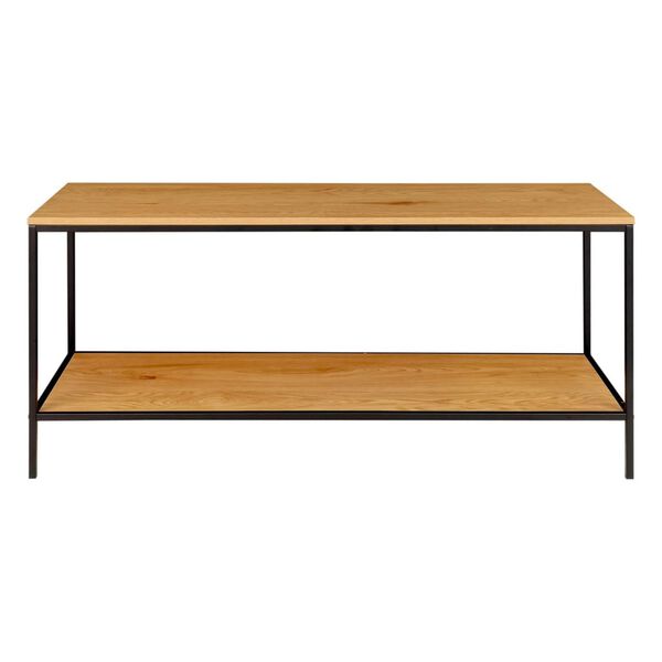 House Nordic TV Stand with 2 Shelves Avery Oak and Black