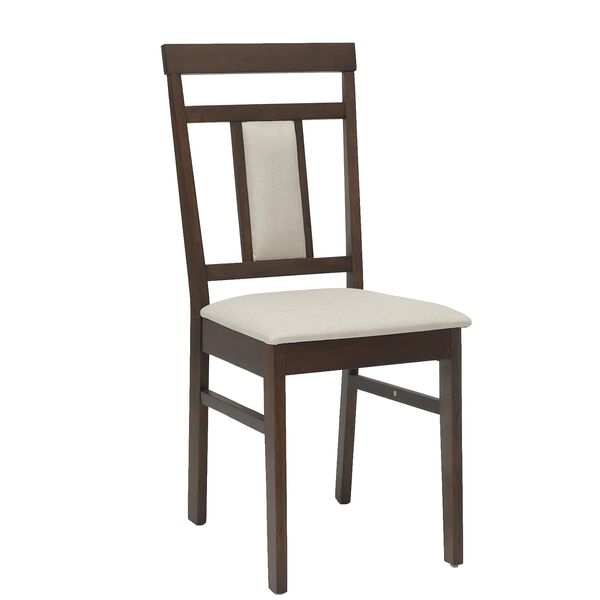 vidaXL Dining Chair 2 pcs Light Brown and Light Solid Rubber Wood