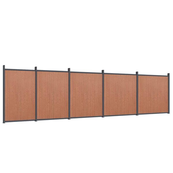 vidaXL Fence Panel Brown 872x186 cm WPC