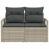 vidaXL Garden Sofa with Cushion 120 x 62 x 69 cm Poly Rattan