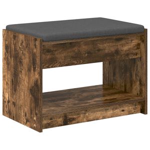 vidaXL Hall Bench Smoked Oak 63 x 38 x 45 cm