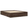 vidaXL Bed Frame without Mattress Brown Oak 150x200 cm King Size Engineered Wood