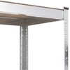 vidaXL 4-Layer Shelves 3 pcs Silver Steel&Engineered Wood