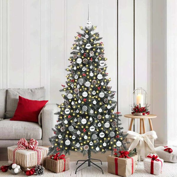 vidaXL Artificial Christmas Tree with 300 LEDs with Stand Green 180 cm
