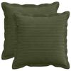 vidaXL Cushion Cover 2 pcs HOUTEN Green 40 x 40 cm Corduroy