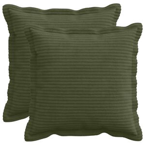 vidaXL Cushion Cover 2 pcs HOUTEN Green 40 x 40 cm Corduroy