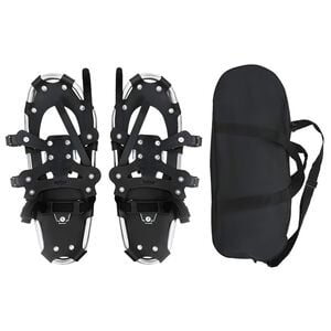vidaXL 3 in 1 Snowshoes Silver and Black 21 inches Aluminum and HDPE