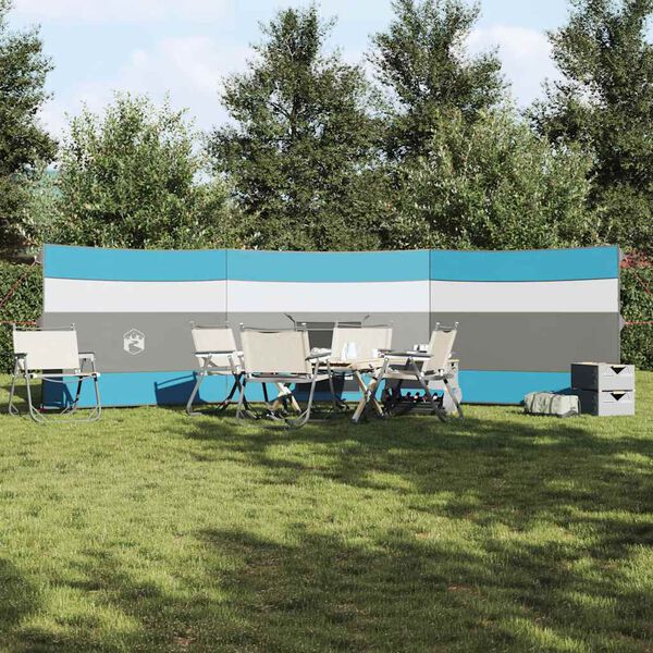 vidaXL Camping Windbreak Blue 508x130 cm Waterproof