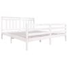 vidaXL Bed Frame without Mattress White Super King Solid Wood