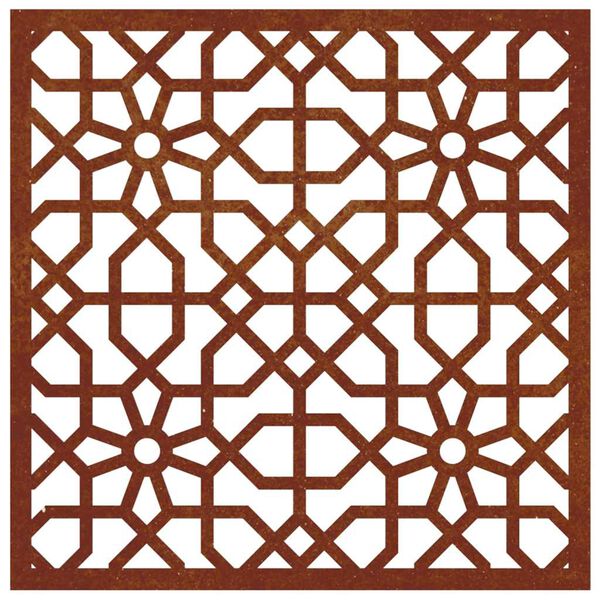 vidaXL Garden Wall Decoration 55x55 cm Corten Steel Moorish Design