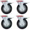 vidaXL Swivel Casters with Double Brakes 4 pcs 200 mm