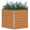 vidaXL Raised Garden Bed Light Brown 129 x 129 x 77 cm