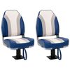 vidaXL 4 Piece Foldable Boat Seat Set High Backrest