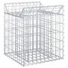 vidaXL Gabion Raised Bed 50 x 50 x 60 cm Galvanised Steel Silver